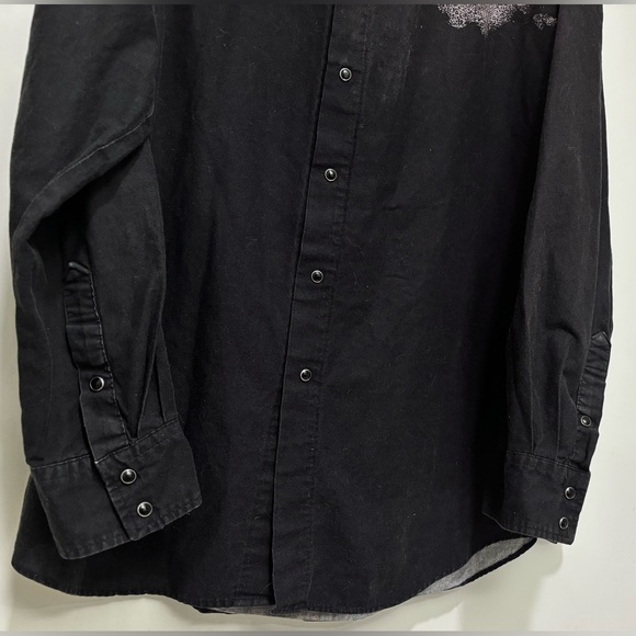 Vintage Roper Border all cotton Western button down shirt in Black Color Size L - Picture 4 of 8
